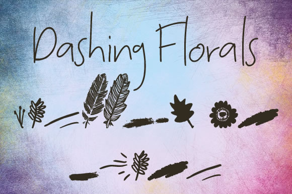Dashing Florals: A Handcrafted Font for Creative Projects
