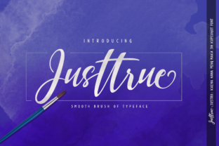 Justtrue: The Smooth Brush Font Trio That Redefines Personal Branding & Apparel Design