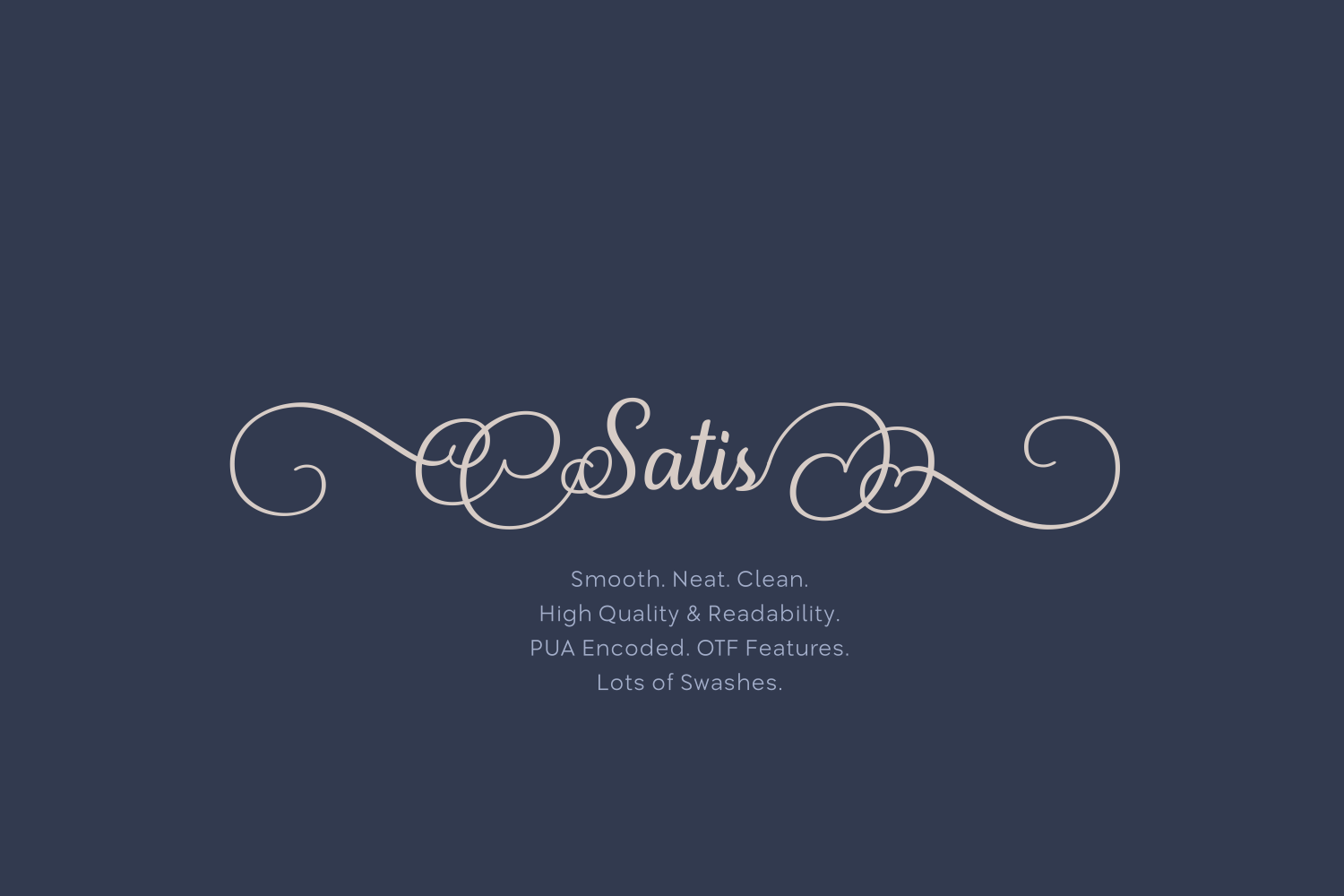 Satis: An Elegant Script Font with Luxurious Swashes