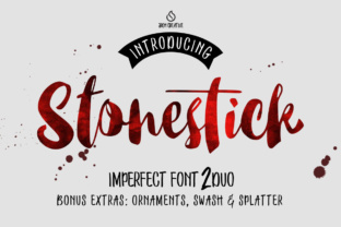 Stonestick: A Hand-Painted Font with Character and Ornamental Charm
