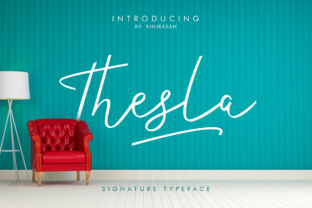 Thesla Script: A Handmade Thin Line Font for Refined Design Work