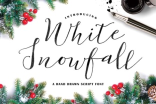 White Snowfall: A Handcrafted Font with Quiet Charm